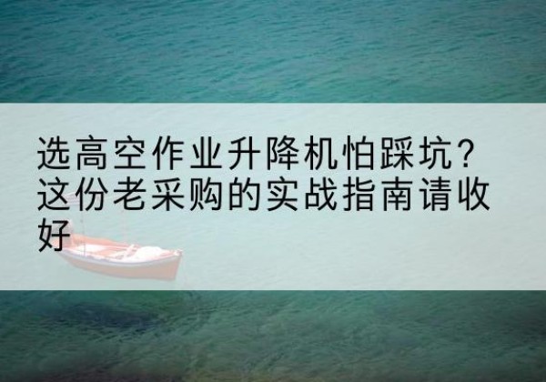 竹山高空作业升降机厂家推荐-选高空作业升降机怕踩坑？这份老采购的实战指南请收好