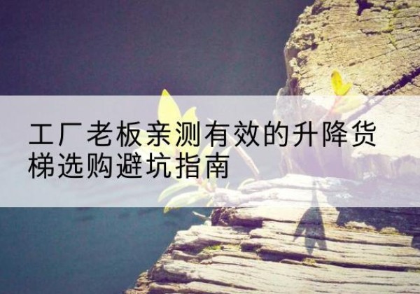 竹山升降货梯怎么选-工厂老板亲测有效的升降货梯选购避坑指南